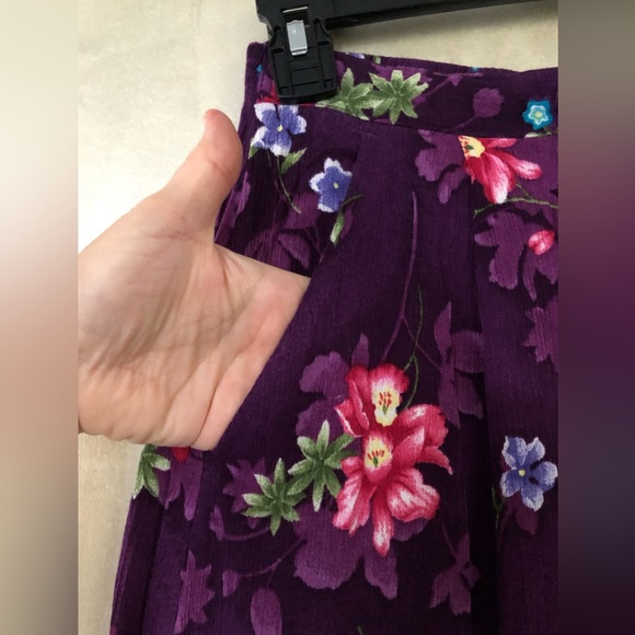 Jaclyn Smith Hawaiian Floral Skirt size S Midi Tie Elastic Waist wrinkle fabric - Picture 10 of 15